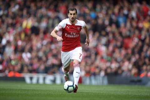 Henrikh Mkhitaryan (A) at the Arsenal v Brighton and Hove Albion English Premier League football match at The Emirates Stadium, London, UK on May 5, 2019. **Editorial use only, license required for commercial use. No use in betting, games or a single club league player publications** 