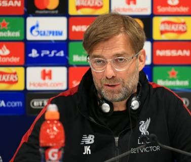 6th May 2019, Anfield, Liverpool, England; UEFA Champions League football, Liverpool versus Barcelona press conference PK Pressekonferenz Liverpool manager Jurgen Klopp answers a question about tomorrow night s match during the press conference  ActionPlus12131825 DavidxBlunsden