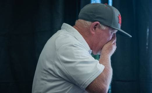 May 6, 2019 - Albuquerque, New Mexico, U.S. - .UNM Baseball coach Ray Birmingham(Cq) addressed the media regarding the death of UNM Baseball player Jackson Weller(cq) Monday afternoon during a press conference PK Pressekonferenz .Albuquerque, New Mexico Journal News - May 6, 2019 - ZUMAab1_ 91132157st Copyright: xRobertoxE.xRosalesx