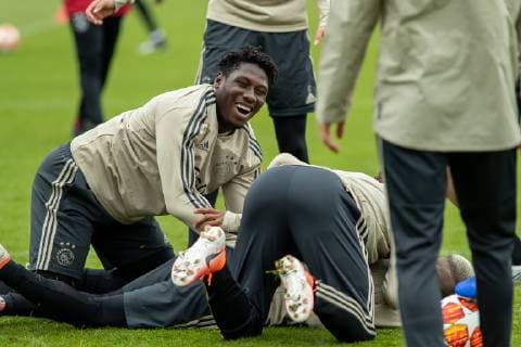 Ajax Amsterdam Training Session Lasinna Traore during the Ajax Amsterdam Training Session at Amsterdam Arena, Amsterdam Content Not Available For UK Newspapers Copyright: xSjoerdxTullenaarx FIL-13222-0019