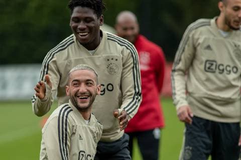 Ajax Amsterdam Training Session Lasinna Traore Hakim Ziyech during the Ajax Amsterdam Training Session at Amsterdam Arena, Amsterdam Content Not Available For UK Newspapers Copyright: xSjoerdxTullenaarx FIL-13222-0020