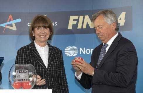 EHF Final 4 Handball Flora Koeln Deutschland Datum: 07.05.2019 Von links: Oberbürgermeisterin Henriette Reker Michael Wiederer
