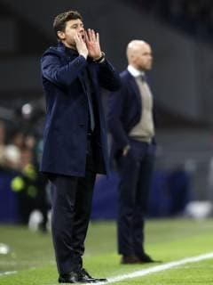 (l-r) Tottenham Hotspur FC coach Mauricio Pochettino, Ajax coach Erik ten Hag during the UEFA Champions League semi final match Ajax Amsterdam and Tottenham Hotspur FC at the Johan Cruijff Arena on May 08, 2019 in Amsterdam, The Netherlands UEFA Champions League 2018 2019 xVIxVIxImagesx xMauricexvanxSteenxIVx 14403313