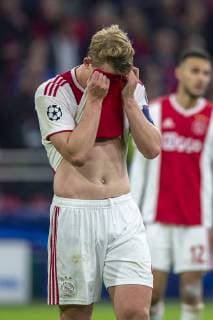 Champions League 2018-2019 Ajax - Tootenham Hotspur Semi Final 08-05-2019: Voetbal: Ajax v Tottenham Hotspur: Amsterdam Matthijs de Ligt of Ajax dissapointed