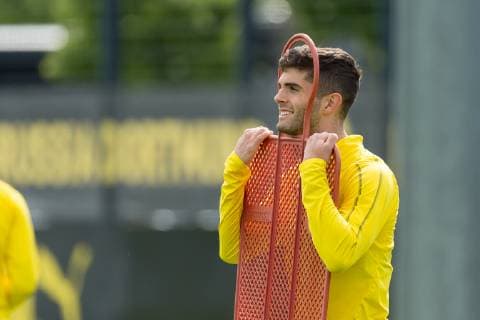 Dortmund, Germany, 09.05.2019, 1. Bundesliga, Training BV Borussia Dortmund, Christian Pulisic (BVB) Schaut, looks on ( DeFodi001