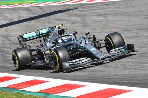 10.05.2019, xekx, FIA Formel 1, Großer Preis von Spanien 2019 - Freies Training emspor, Valtteri Bottas (Mercedes-AMG Petronas) (DFL DFB REGULATIONS PROHIBIT ANY USE OF PHOTOGRAPHS as IMAGE SEQUENCES and or QUASI-VIDEO) Barcelona