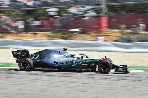 10.05.2019, xekx, FIA Formel 1, Großer Preis von Spanien 2019 - Freies Training emspor, Valtteri Bottas (Mercedes-AMG Petronas) (DFL DFB REGULATIONS PROHIBIT ANY USE OF PHOTOGRAPHS as IMAGE SEQUENCES and or QUASI-VIDEO) Barcelona