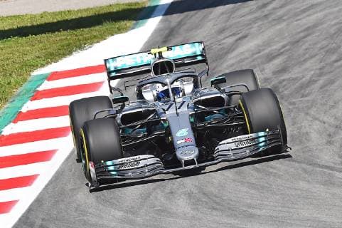 10.05.2019, xekx, FIA Formel 1, Großer Preis von Spanien 2019 - Freies Training emspor, Valtteri Bottas (Mercedes-AMG Petronas) (DFL DFB REGULATIONS PROHIBIT ANY USE OF PHOTOGRAPHS as IMAGE SEQUENCES and or QUASI-VIDEO) Barcelona