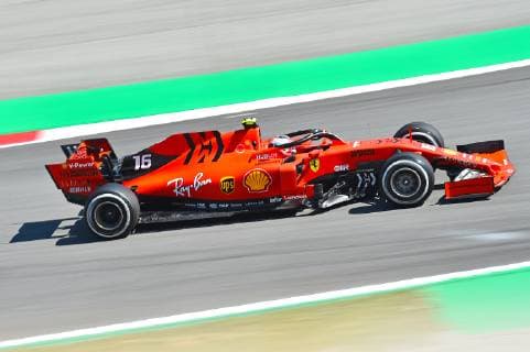 10.05.2019, xekx, FIA Formel 1, Großer Preis von Spanien 2019 - Freies Training emspor, Charles Leclerc (Ferrari) (DFL DFB REGULATIONS PROHIBIT ANY USE OF PHOTOGRAPHS as IMAGE SEQUENCES and or QUASI-VIDEO) Barcelona
