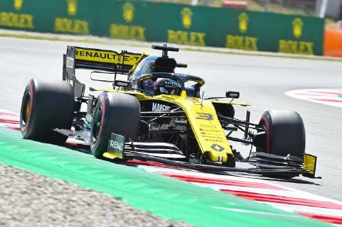 10.05.2019, xekx, FIA Formel 1, Großer Preis von Spanien 2019 - Freies Training emspor, Daniel Ricciardo (Renault F1 Team) (DFL DFB REGULATIONS PROHIBIT ANY USE OF PHOTOGRAPHS as IMAGE SEQUENCES and or QUASI-VIDEO) Barcelona