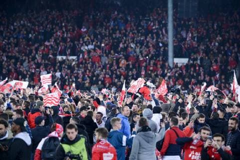 ILLUSTRATION - SUPPORTERS - JOIE FOOTBALL : Brest vs Niort - Dominos Ligue 2 - 10 05 2019 FEP Panoramic 
