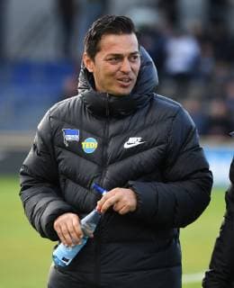 Fussball, Herren, Regionalliga Nordost, Saison 2018 2019 (33. Spieltag), Hertha BSC II - 1. FC Lok Leipzig (0:2), Trainer Ante Covic (Hertha BSC II), 10.05. 2019, Copyright: xMatthiasxKochx