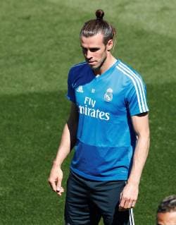 Real Madrid s Welsh forward Gareth Bale attends the team s training session at Valdebebas sports city in Madrid, Spain, 11 May 2019. Real Madrid faces Real Sociedad in a Primera Division Liga match 12 May 2019. Real Madrid training session !ACHTUNG: NUR REDAKTIONELLE NUTZUNG!  Copyright: xJavierxLopezx GRAF8447 20190511-636931767160612219