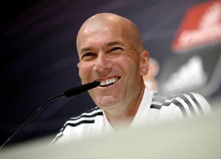 Real Madrid s French head coach, Zinedine Zidane, addresses a press conference PK Pressekonferenz after the team s training session at Valdebebas sports city in Madrid, Spain, 11 May 2019. Real Madrid faces Real Sociedad in a Primera Division Liga match 12 May 2019. Real Madrid training session !ACHTUNG: NUR REDAKTIONELLE NUTZUNG!  Copyright: xJavierxLopezx GRAF8555 20190511-636931777520499982