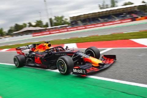 11.05.2019, xekx, FIA Formel 1, Großer Preis von Spanien 2019 - Qualifying emspor, Max Verstappen (Aston Martin Red Bull Racing) (DFL DFB REGULATIONS PROHIBIT ANY USE OF PHOTOGRAPHS as IMAGE SEQUENCES and or QUASI-VIDEO) Barcelona