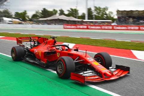 11.05.2019, xekx, FIA Formel 1, Großer Preis von Spanien 2019 - Qualifying emspor, Sebastian Vettel (Ferrari) (DFL DFB REGULATIONS PROHIBIT ANY USE OF PHOTOGRAPHS as IMAGE SEQUENCES and or QUASI-VIDEO) Barcelona