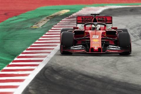 11th May 2019, Circuit de Barcelona-Catalunya, Barcelona, Spain; Formula One Grand Prix of Spain, qualification; Sebastian Vettel of the Ferrari Team in action during the free practice 3  ActionPlus12133421 PabloxGuillen