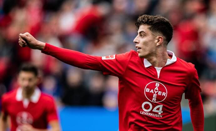Sport Themen der Woche KW19 11.05.2019, xfux, Fussball 1.Bundesliga, Bayer 04 Leverkusen - FC Schalke 04, emspor, v.l. Kai Havertz (Bayer 04 Leverkusen) Torjubel, Goal celebration, celebrate the goal zum 1:0 (DFL DFB REGULATIONS PROHIBIT ANY USE OF PHOTOGRAPHS as IMAGE SEQUENCES and or QUASI-VIDEO) Leverkusen *** 11 05 2019 xfux Football 1 Bundesliga Bayer 04 Leverkusen FC Schalke 04 emspor v l Kai Havertz Bayer 04 Leverkusen Goal celebration celebrate the goal to 1 0 DFL DFB REGULATIONS PROHIBIT ANY USE OF PHOTOGRAPHS as IMAGE SEQUENCES and or QUASI VIDEO Leverkusen