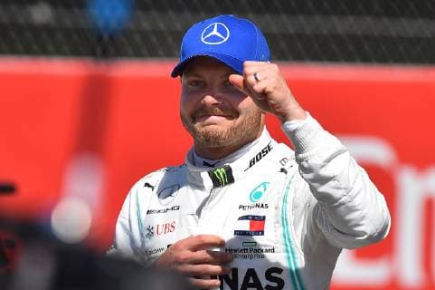 11.05.2019, xekx, FIA Formel 1, Großer Preis von Spanien 2019 - Qualifying emspor, 1. Startplatz Valtteri Bottas (Mercedes-AMG Petronas) (DFL DFB REGULATIONS PROHIBIT ANY USE OF PHOTOGRAPHS as IMAGE SEQUENCES and or QUASI-VIDEO) Barcelona