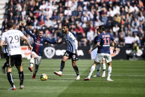 10 ANGELO FULGINI (SCO) - 06 MARCO VERRATTI (PSG) FOOTBALL : Angers vs Paris SG - Ligue 1 Conforama - 11 05 2019 AnthonyBIBARD FEP Panoramic 