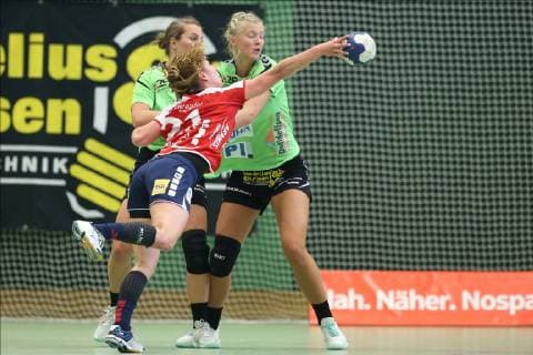Saskia Putzke (Nr.21, SG H2Ku Herrenberg) im Angriff TSV Nord Harrislee vs SG H2Ku Herrenberg, Handball, 2.Bundesliga Frauen, 11.05.19 Harrislee Copyright: xEIBNER Mario_Kobergx EP_eer