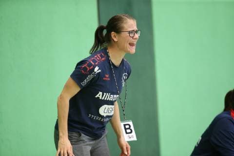 Lisa Gebhard (Trainer, SG H2Ku Herrenberg) TSV Nord Harrislee vs SG H2Ku Herrenberg, Handball, 2.Bundesliga Frauen, 11.05.19 Harrislee Copyright: xEIBNER Mario_Kobergx EP_eer