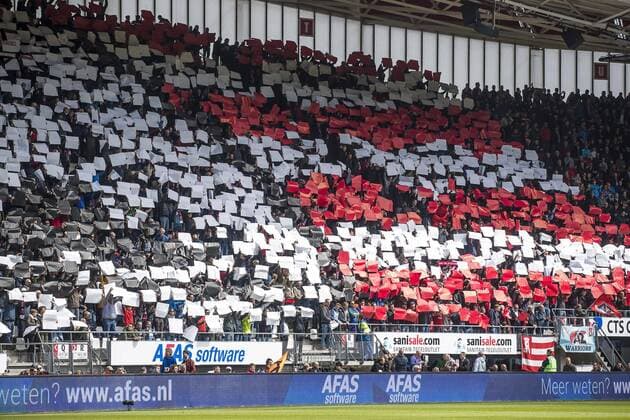 ALKMAAR, AZ - PSV, 12-05-2019 football, Dutch Eredivisie Season 2018 - 2019, AFAS Stadium, atmosphere, AZ fans, before the match AZ - PSV AZ - PSV  x3378112x Copyright: