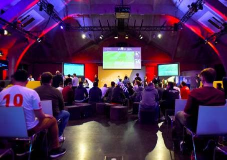 12.05.2019, xlakx, Esports VBL, Grand Final - in Berlin 2019 emspor, v.l.Location der eSports Spieler. (DFL DFB REGULATIONS PROHIBIT ANY USE OF PHOTOGRAPHS as IMAGE SEQUENCES and or QUASI-VIDEO) Berlin *** 12 05 2019 xlakx Esports VBL Grand Final in Berlin 2019 emspor v l Location of the eSports players DFL DFB REGULATIONS PROHIBIT ANY USE OF PHOTOGRAPHS as IMAGE SEQUENCES and or QUASI VIDEO Berlin