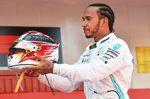 12.05.2019, xekx, FIA Formel 1, Großer Preis von Spanien 2019 - Rennen emspor, Sieger, 1. Platz Lewis Hamilton (Mercedes-AMG Petronas) (DFL DFB REGULATIONS PROHIBIT ANY USE OF PHOTOGRAPHS as IMAGE SEQUENCES and or QUASI-VIDEO) Barcelona