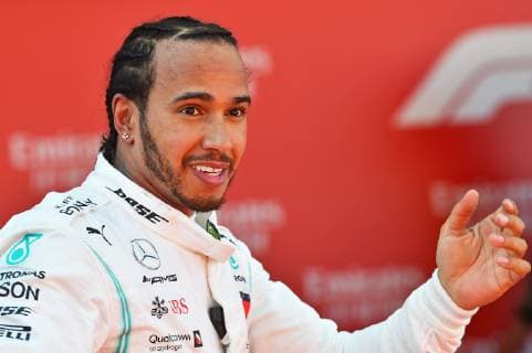 12.05.2019, xekx, FIA Formel 1, Großer Preis von Spanien 2019 - Rennen emspor, Sieger, 1. Platz Lewis Hamilton (Mercedes-AMG Petronas) (DFL DFB REGULATIONS PROHIBIT ANY USE OF PHOTOGRAPHS as IMAGE SEQUENCES and or QUASI-VIDEO) Barcelona
