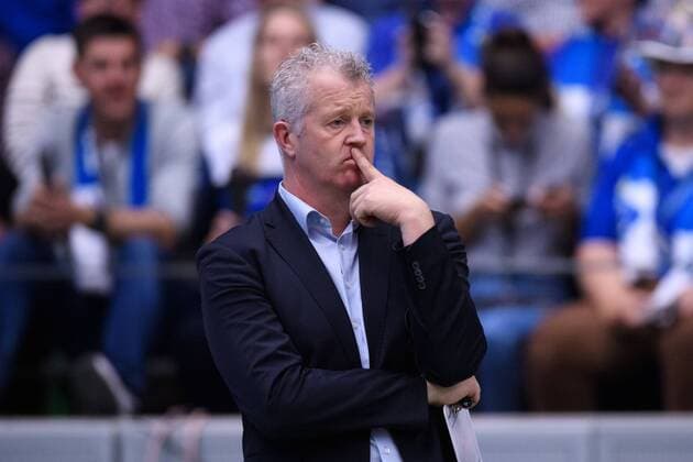12.05.2019, ZF Arena, Friedrichshafen Volleyball, Bundesliga Männer Maenner, Play-offs, Finale 5. Spiel, VfB Friedrichshafen vs. Berlin Recycling Volleys Vital Heynen (Trainer Coach Friedrichshafen) enttäuscht enttaeuscht traurig