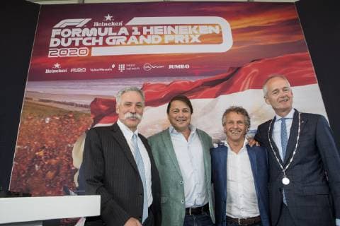 The following text was translated automatically 14-05-2019 Zandvoort, press conference, PK, Pressekonferenz Formula 1 Heineken Dutch Grand Prix 2020Chase Carey CEO Formula One Group, photo and Copyright: Photo Leo Vogel Vocals VOF  Copyright: xHollandsexHoogtex xLeoxVogelzangx x89689252x
