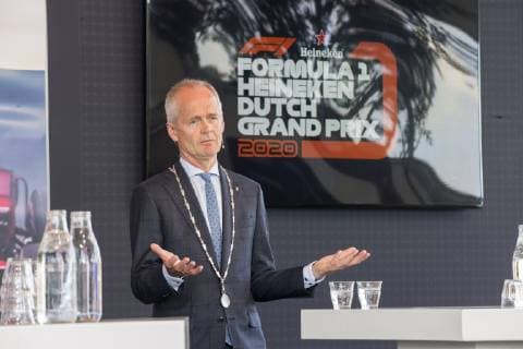 The following text was translated automatically 14-05-2019 Zandvoort, press conference, PK, Pressekonferenz Formula 1 Heineken Dutch Grand Prix 2020burgemeester van Zandvoort Niek Meijer photo and Copyright: Photo Leo bird Song VOF  Copyright: xHollandsexHoogtex xLeoxVogelzangx x89689101x