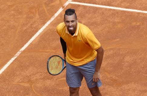May 14, 2019 - Rome, Italy - Nick Kyrgios (AUS) during the ATP, Tennis Herren Internazionali d Italia BNL first round match at Foro Italico in Rome, Italy on May 14, 2019. Atp tour - Internazionali BNL d Italia Day 3  - ZUMAn230 20190514_zaa_n230_188 Copyright: xMatteoxCiambellix