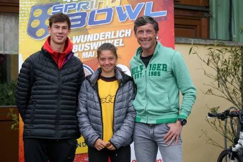 TENNIS - International Spring Bowl 2019 TRAISKIRCHEN,AUSTRIA,14.MAI.19 - TENNIS - International Spring Bowl. Image shows Wojciech Marek (POL) and Antonia Ruzic (CRO). GEPAxpictures xMarioxKneisl