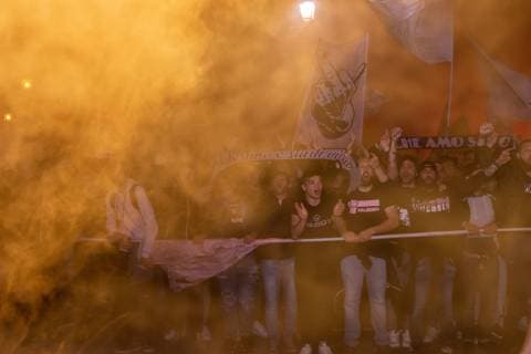 May 15, 2019 - Palermo, Italy - Event organized by the supporters of Palermo Calcio, after the penalization and relegation of the team in Serie C, which saw the participation of thousands of Palermo, Palermo, May 15, 2019 Justice For The Palermo Calcio  - ZUMAn230 20190515_zaa_n230_584 Copyright: xFrancescoxMilitelloxMirtox