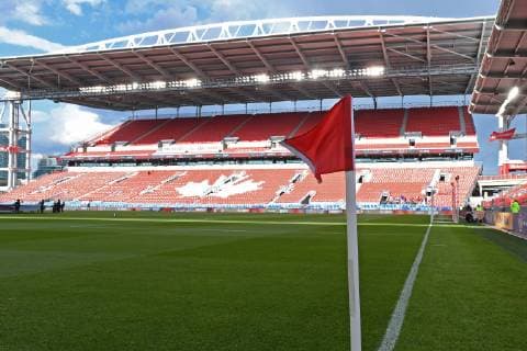 TORONTO, ON - MAY 15: Stadium photo prior to the regular season MLS, Fussball Herren, USA game between D.C. United and Toronto FC on May 15, 2019 at BMO Field in Toronto, ON. (Photo by Gerry Angus Icon Sportswire) SOCCER: MAY 15 MLS - DC United at Toronto FC Icon19051502