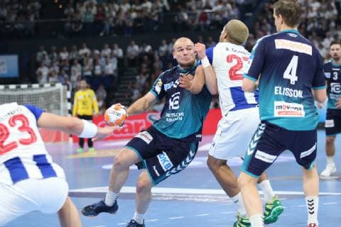 Paul Drux (Berlin) HANDBALL : EHF Cup - Demi-finale - Fuchse Berlin vs FC Porto - 17 05 2019 KevinDomas Panoramic 
