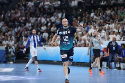Paul Drux (Berlin) HANDBALL : EHF Cup - Demi-finale - Fuchse Berlin vs FC Porto - 17 05 2019 KevinDomas Panoramic 