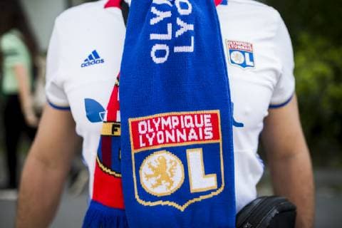 18th May 2019, Groupama Arena, Budapest, Hungary; UEFA Womens Champions League Final, Lyon versus Barcelona; A scarf worn by a Lyon fan  ActionPlus12135601 NikolaxKrstic