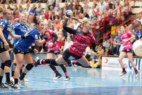 Tamara Haggerty (TuS Metzingen 55), HSG Blomberg-Lippe vs TuS Metzingen, Handball, 1. Frauen Bundesliga, 18.05.2019, HSG Blomberg-Lippe vs TuS Metzingen, 1. Bundesliga Frauen, 18.05.2019 Blomberg Copyright: xEIBNER JanxStrohdiekx EP_JSK