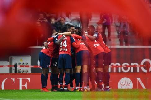 But de Nicolas Pepe ( LOSC ) - Joie des joueurs de l equipe LOSC FOOTBALL : Lille OSC vs Angers SCO - Ligue 1 - Lille - 18 05 2019 FedericoPestellini Panoramic 