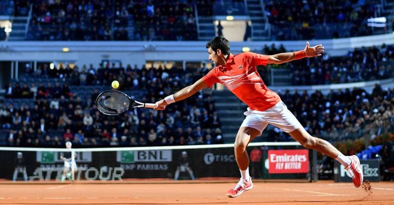 Sport Themen der Woche KW20 Sport Bilder des Tages ATP-Turnier in Rom, Novak Djokovic - Diego Schwartzman Photo Alfredo Falcone - LaPresse 18 05 2019 Roma (Italy) Tennis Internazionali BNL d Italia 2019 Novak Djokovic (srb) vs Diego Schwartzman (arg) In the pic:Novak Djokovic  Copyright: xAlfredoxFalcone LaPresse "Ax