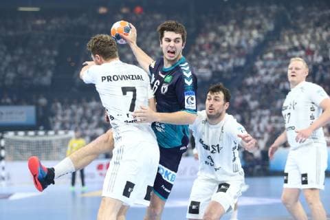 Jacob Holm (Berlin) HANDBALL : EHF Cup - Finale - THW Kiel vs Fuchse Berlin - 18 05 2019 KevinDomas Panoramic 