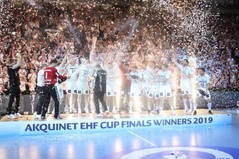 Handball, THW Kiel gewinnt EHF-Cup Kiel HANDBALL : EHF Cup - Finale - THW Kiel vs Fuchse Berlin - 18 05 2019 KevinDomas Panoramic 