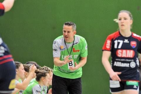 Christian Breiler (HSG Gedern Nidda Trainer) SG H2Ku Herrenberg, Handball, Ligaspiel, 18.05.2019, Foto:TBaur Eibner SG H2Ku Herrenberg Kuties vs. SG 09 Kirchhof Herrenberg Copyright: xToBaurx EibnerxPressefotox EP_TB