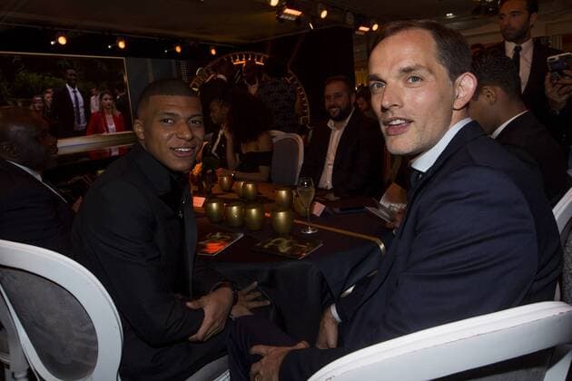 MBAPPE Kylian et TUCHEL Thomas - entraineur (PSG) FOOTBALL : 28e Ceremonie des Trophees UNFP - Paris - 19 05 2019 JBAutissier Panoramic 