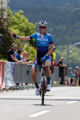 Radbundesliga Dautphe Frauen und Juniorinnen, 19.05.2019 Die Siegerin des Tages Franziska Koch (Team Mexx) bei der Radbundesliga in Dautphe, 19.05.2019