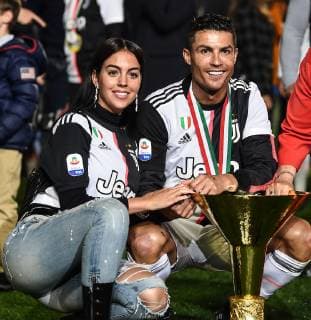 Mg Torino 19 05 2019 - campionato di calcio serie A Juventus-Atalanta foto Matteo Gribaudi Image nella foto: Cristiano Ronaldo-Georgina Rodriguez 