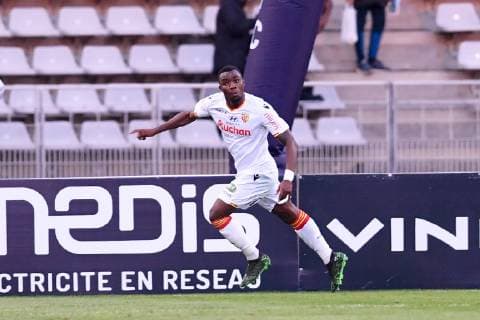 JOIE - 09 THIERRY AMBROSE (LENS) FOOTBALL : Paris FC vs Lens - Play Offs Ligue 2 - 21 05 2019 FEP Panoramic 